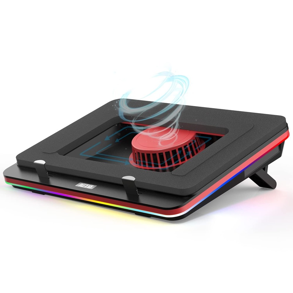 IETS GT500 RGB Laptop Cooling Pad 5000 RPM Turbo Fan 13-17.3" Adjustable Stand